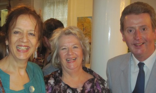 A rare snap of siblings Pru, Imo and Simon together at Jo's wedding